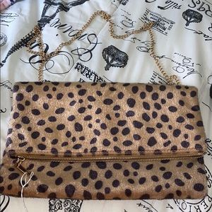 Faux Hair Cheetah purse NWOT